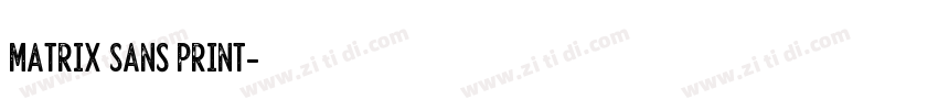 Matrix Sans Print字体转换 Matrix Sans Print字体转换